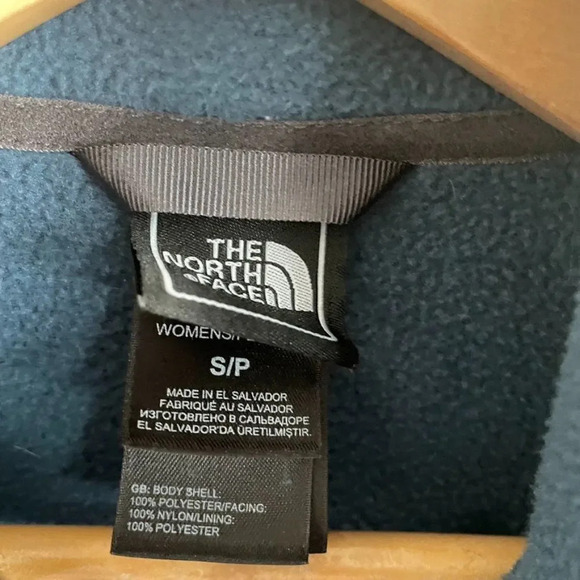 The North Face Teal Fleece Long Sleeve Full Zip Closure Jacket Women's Sz S - Picture 5 of 5